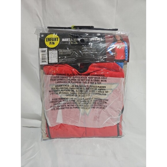 Wonder Woman Child Long-Sleeve Shirt Child Small/Medium Costume Dress Up DC - Picture 2 of 6